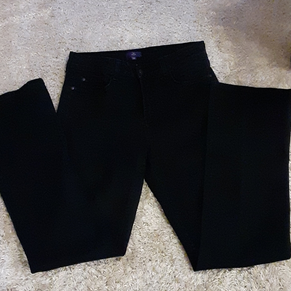 Not Your Daughter's Jeans stretch black bootcut embellished pockets size 8 EUC… - Picture 1 of 12